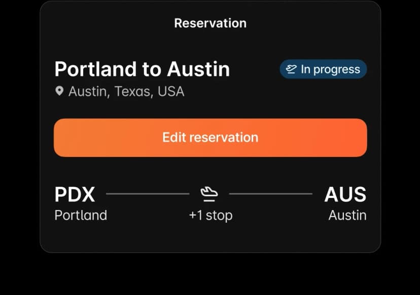 Unlimited itinerary changes.